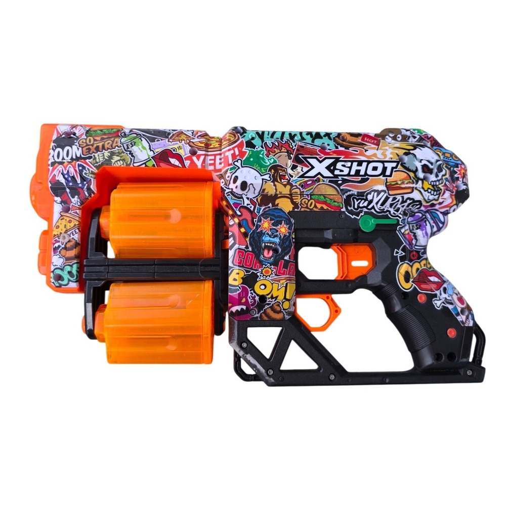 X-Shot Skins Last Stand Dart Blaster Graffiti Street Art Dual Rotating‎ Drums Z2